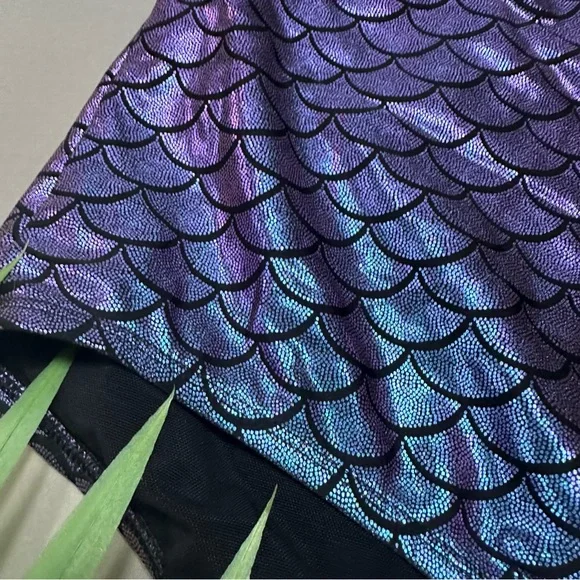 NWT! TORRID purple iridescent mermaid scale bikini swim bottoms, 3X. - Picture 4 of 8